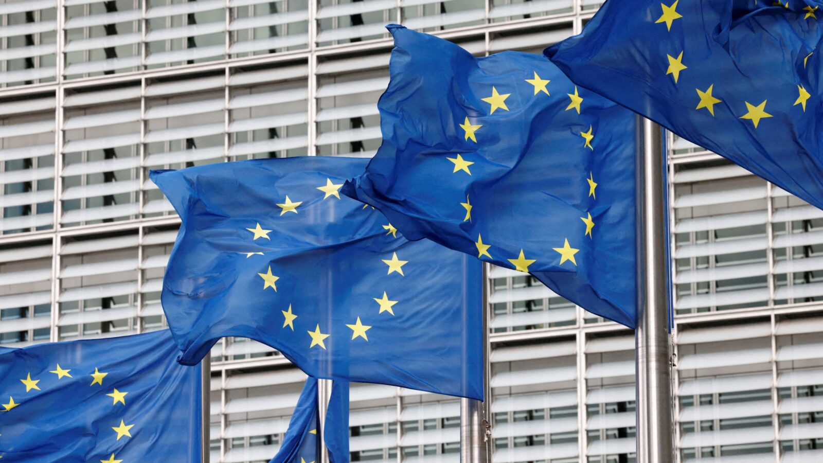 European Union flags representing the EU, its institutions, and relations with Türkiye