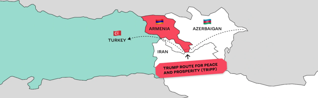 Armenia Azerbaijan TRIPP route map Nakhchivan