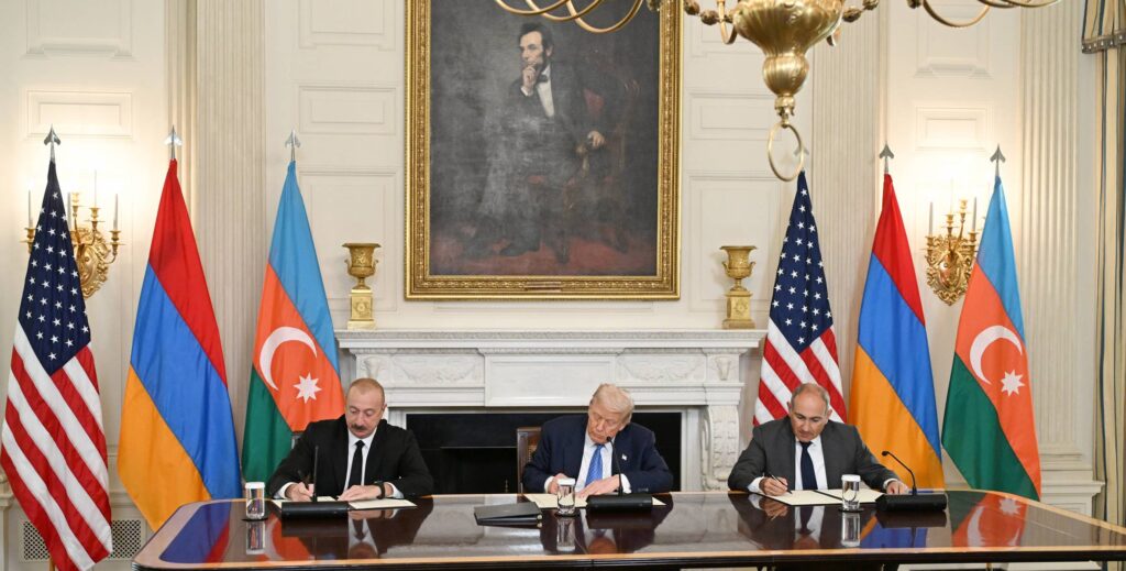 Aliyev Pashinyan Washington Peace Summit 8 August 2025 Trump