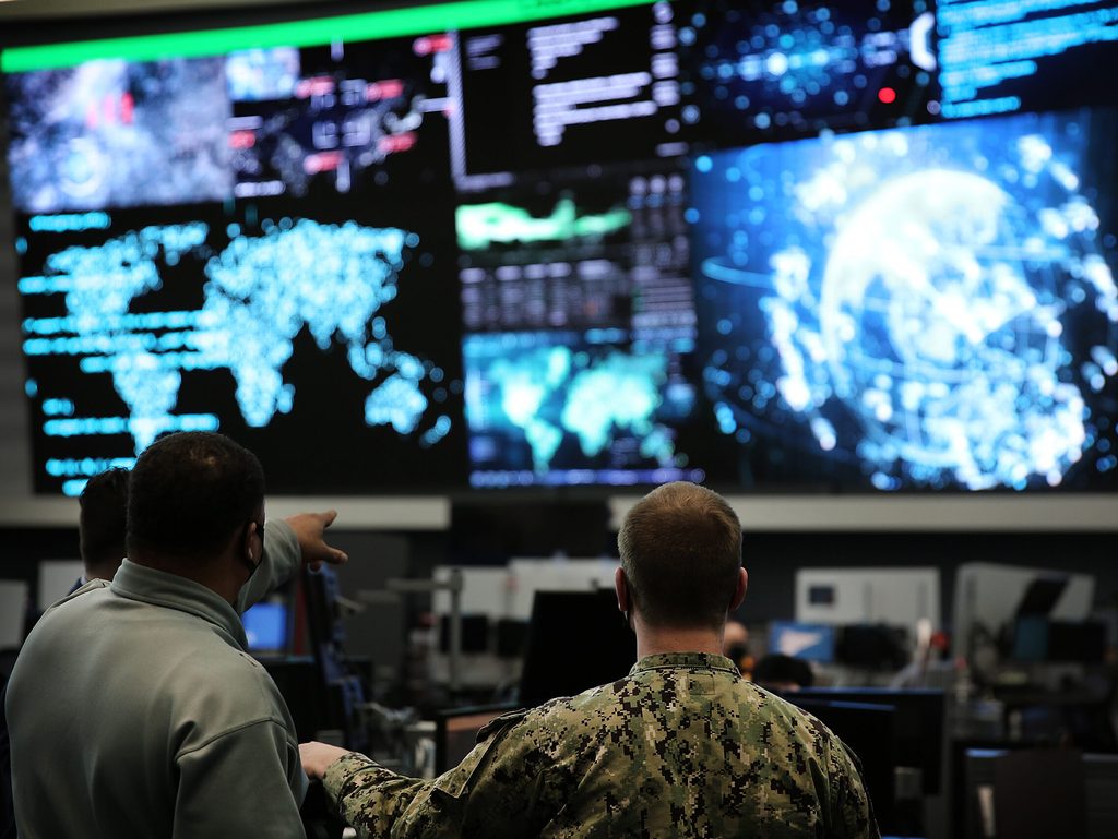 Cyber operations center illustrating NATO Article 5 and cyber and hybrid threats